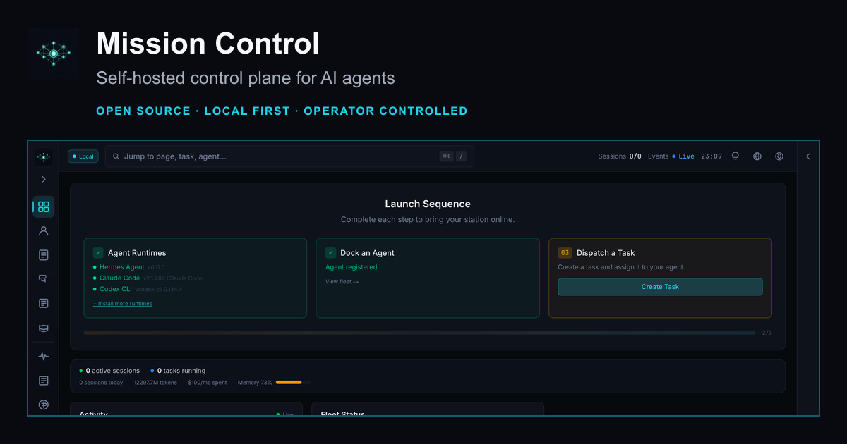 Mission Control | Open-Source Control Plane for AI Agents